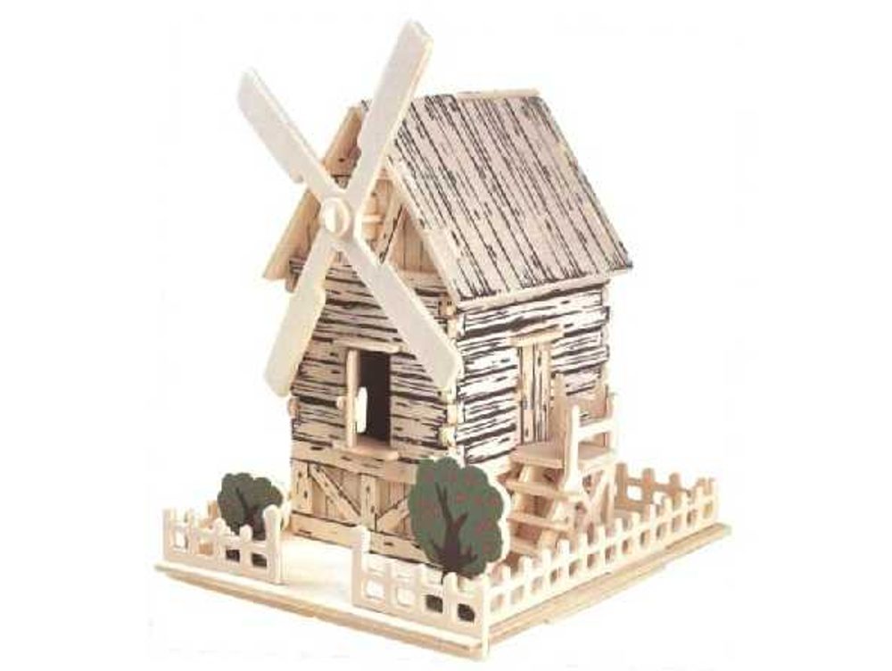 Woodcraft construction kit Woodcraft Dřevěné 3D puzzle větrný mlýn