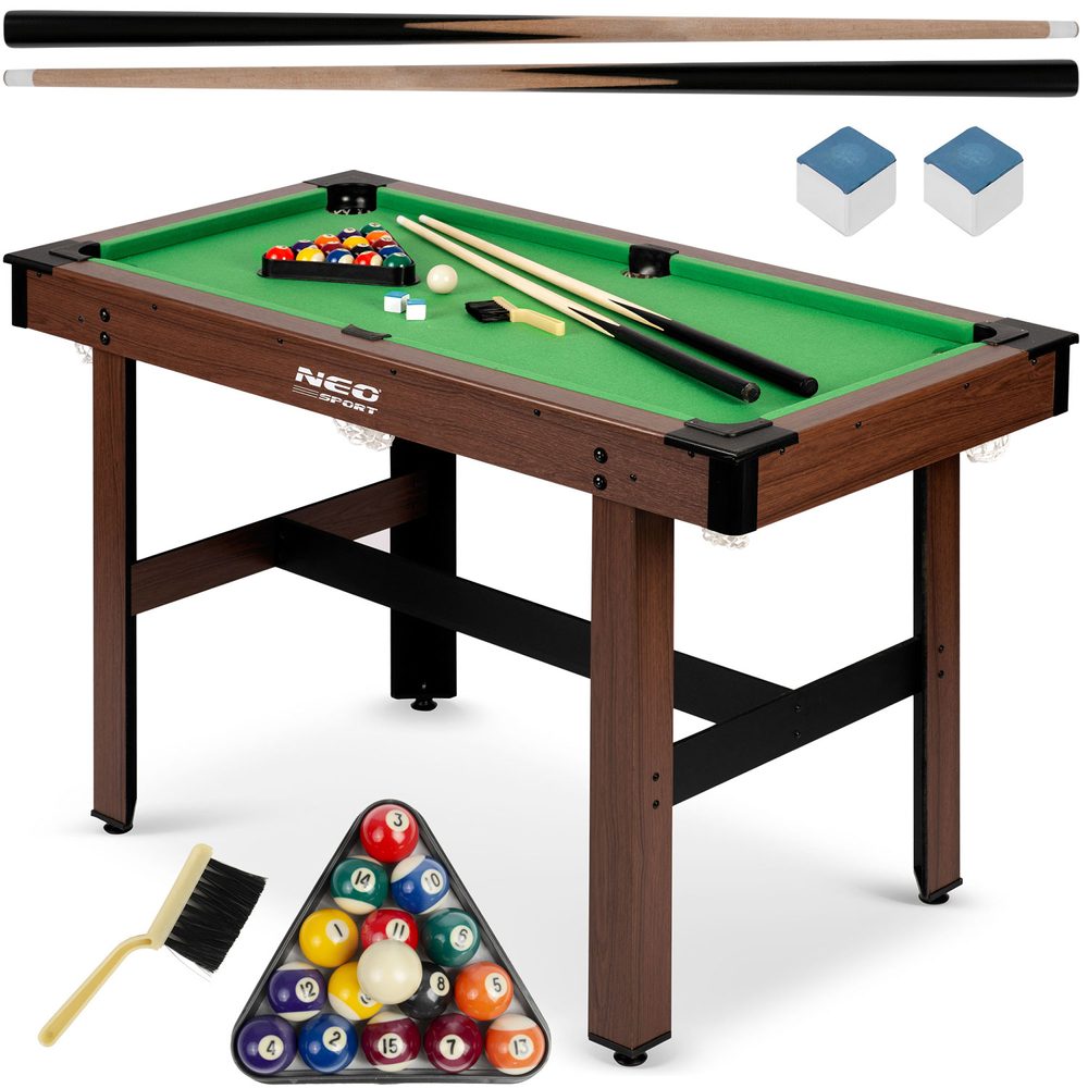 Neo-Sport Kulečníkový stůl 122 x 61 x 76 cm NS-807 tmavě hnědá