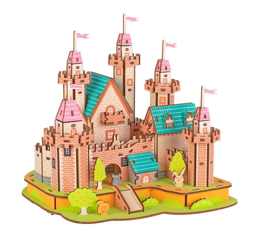 Woodcraft construction kit Woodcraft Dřevěné 3D puzzle Hrad v ráji