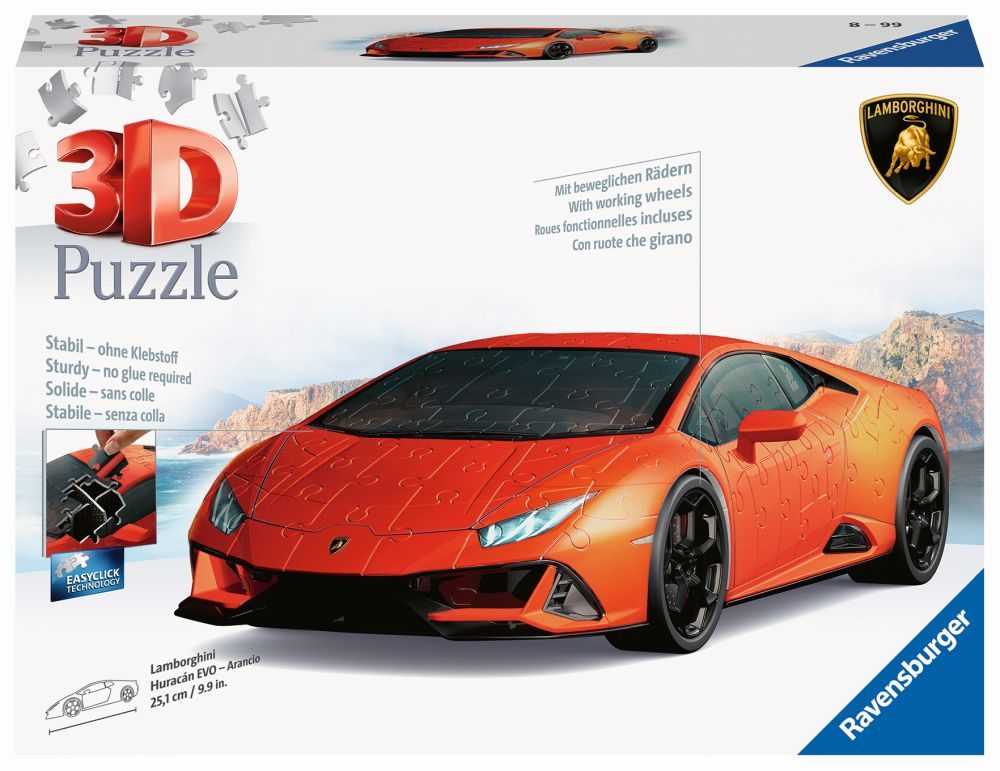 Ravensburger Lamborghini Huracán Evo oranžové 108 dílků