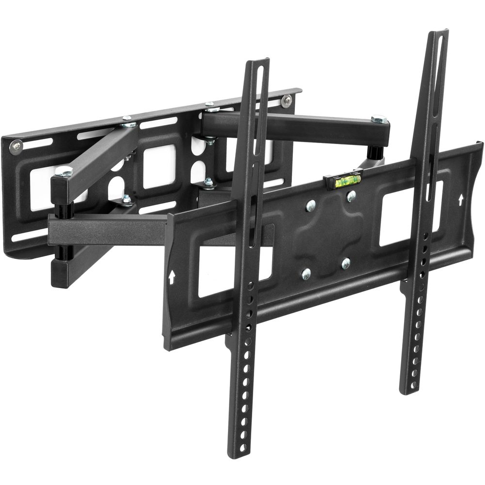 tectake 401288 držák tv individuálně sklopný a otočný 26"-55'' do 100kg - černá černá ocel