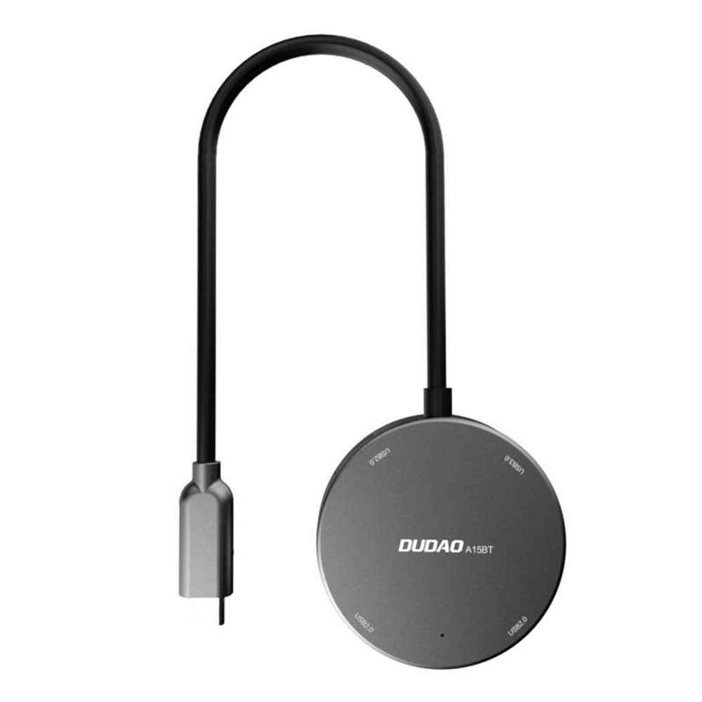 Dudao Rozbočovač Dudao A15B 4w1, USB 3.0 + 3x USB 2.0 na USB-C (šedý)