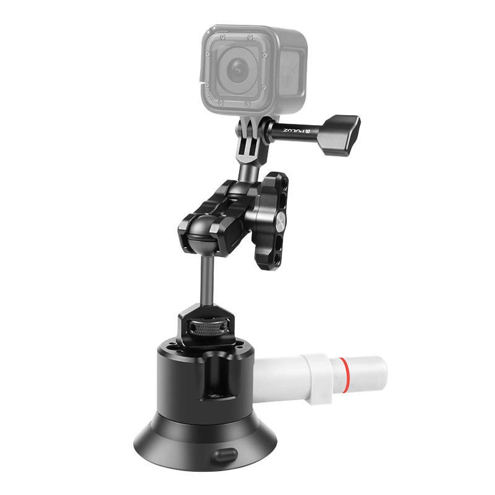 Puluz Skleněný držák do auta s pumpičkou s přísavkou Puluz pro GOPRO Hero, DJI Osmo Action PU845B