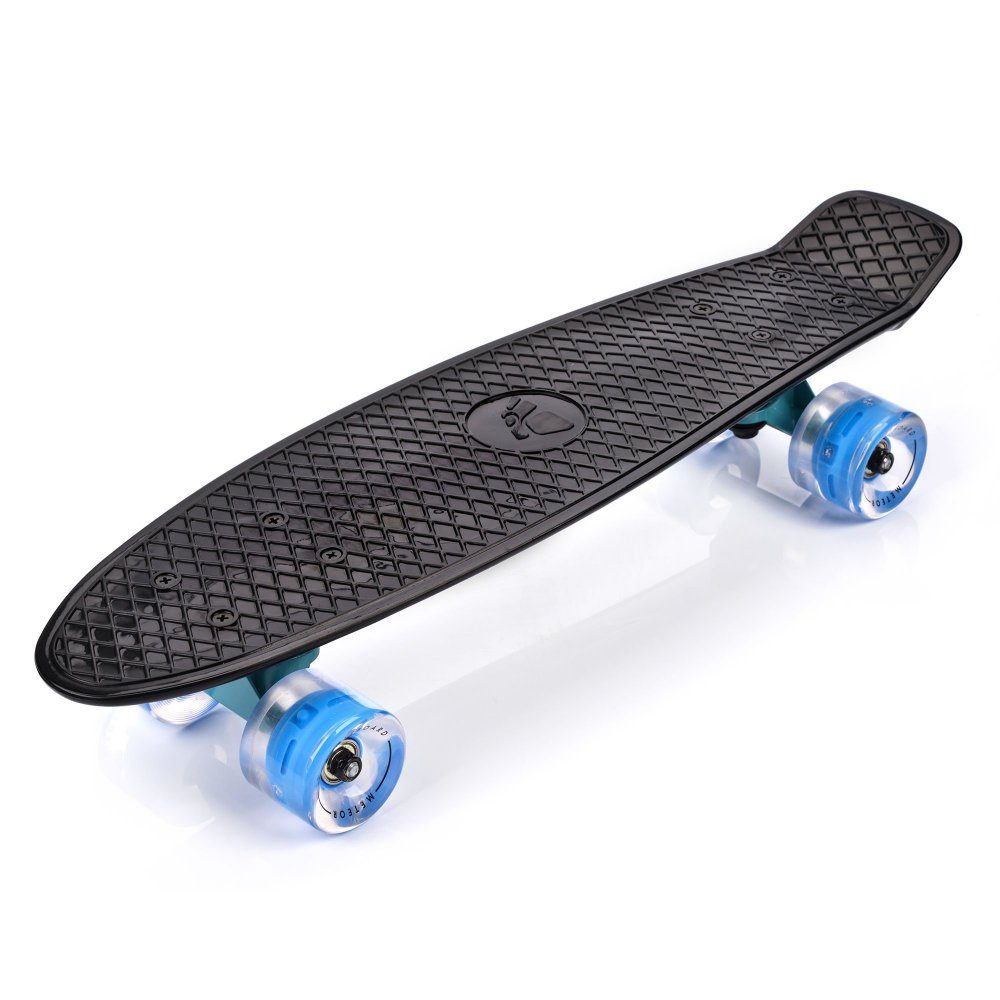 Meteor Pennyboard Meteor 23896 Black s LED kolečky