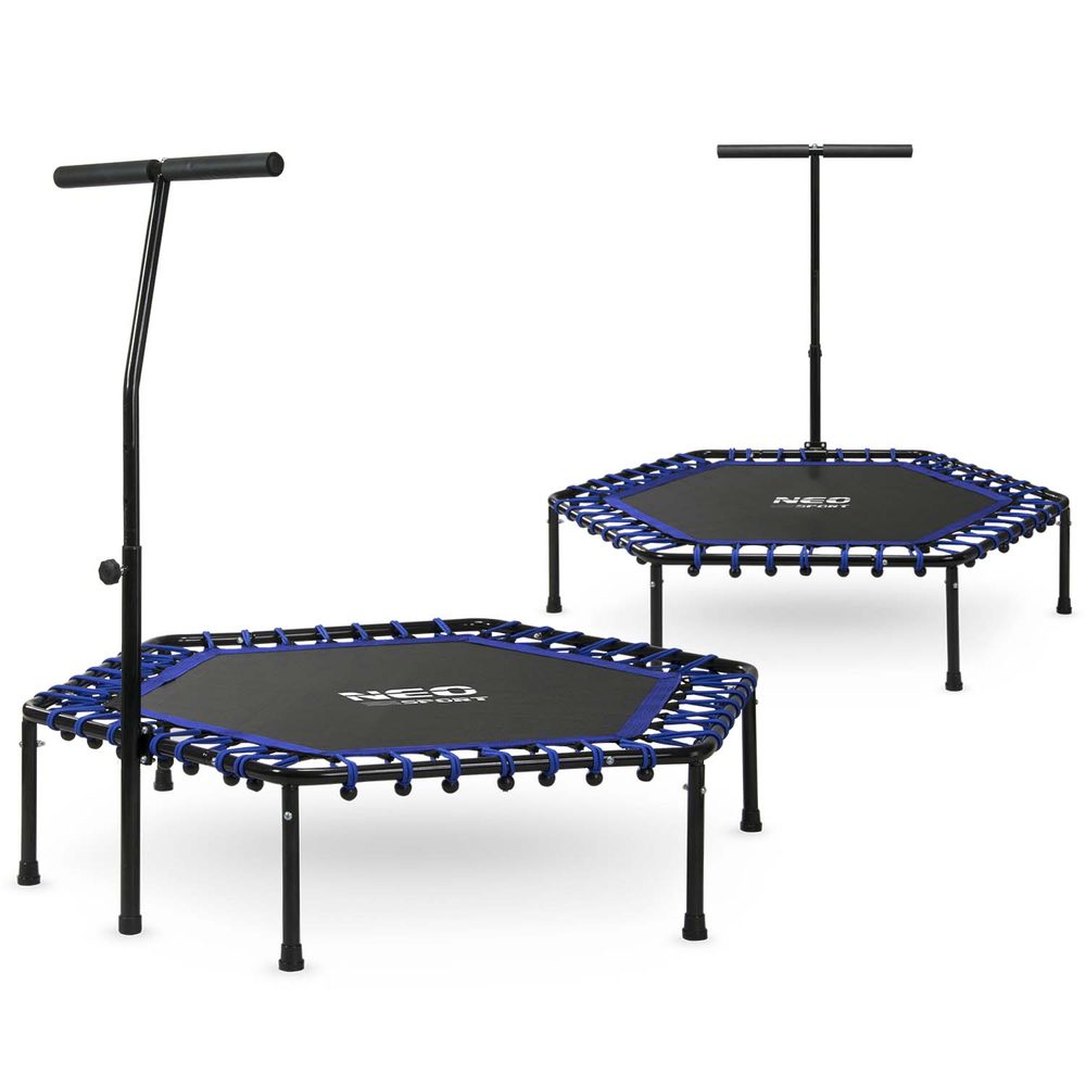 Neo-Sport Fitness trampolína s rukojetí 127 cm Neo-Sport - šestihranná modrá