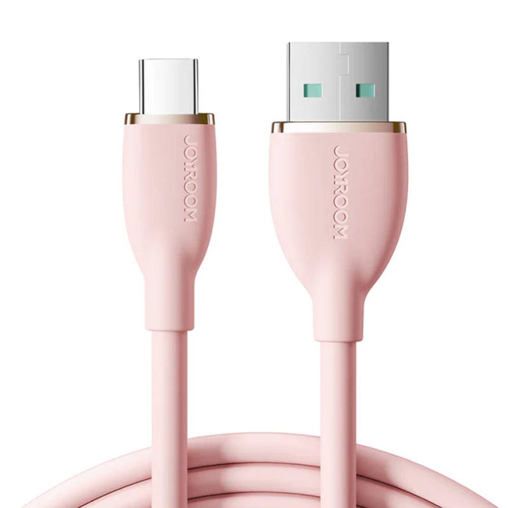 Joyroom Kabel barevný 3A USB k USB C SA29-AC3 / 3A / 1,2 m (růžový)