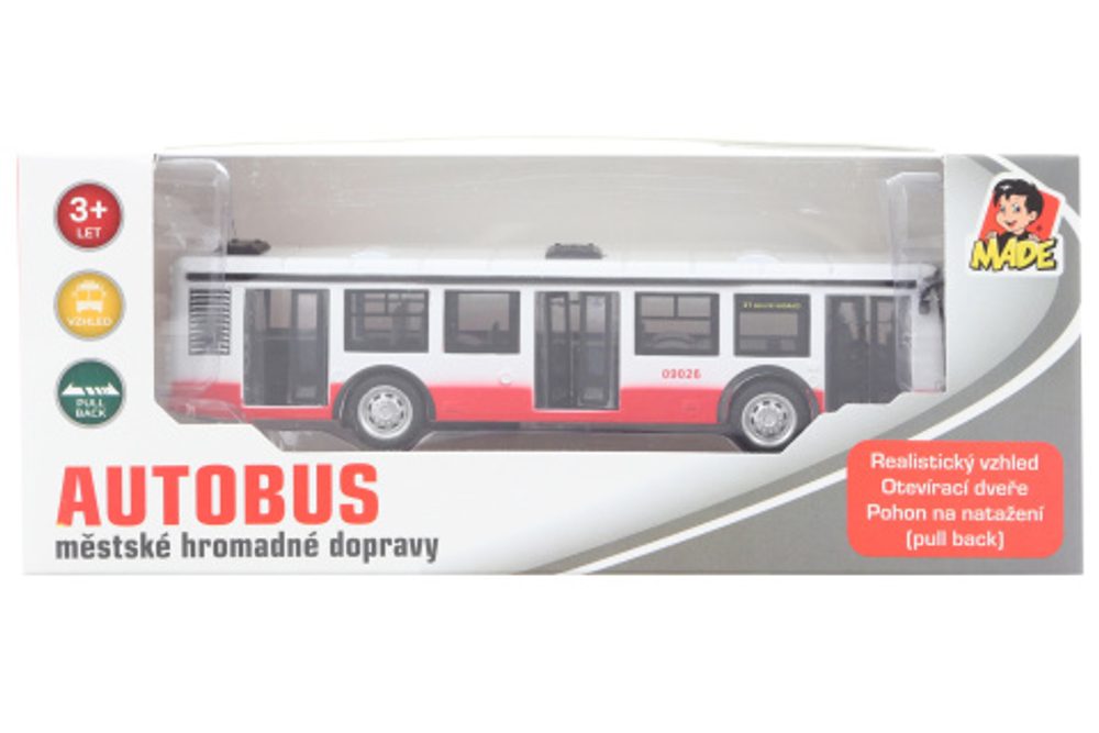 Popron.cz Autobus kovový na zpětný chod
