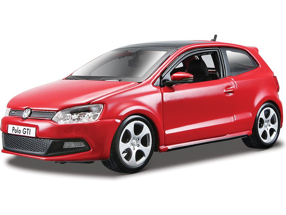 Bburago Kovový model auta Bburago Plus VW Polo GTI Mark 5 1:24 červená