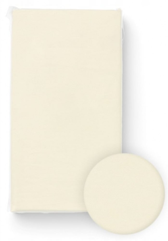 BocioLand Prostěradlo do postýlky, bavlna, krémové, 120 x 60 cm - 120x60