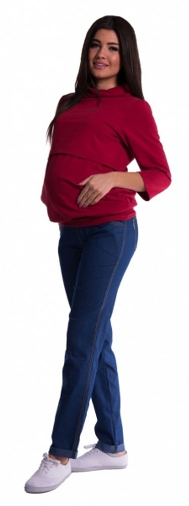 Be MaaMaa Těhotenské kalhoty - tmavý jeans - M (38)