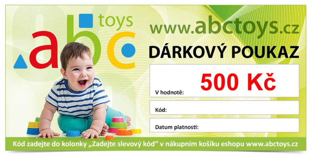 Popron.cz Dárkový poukaz ve výši 500 Kč ABCtoys.cz