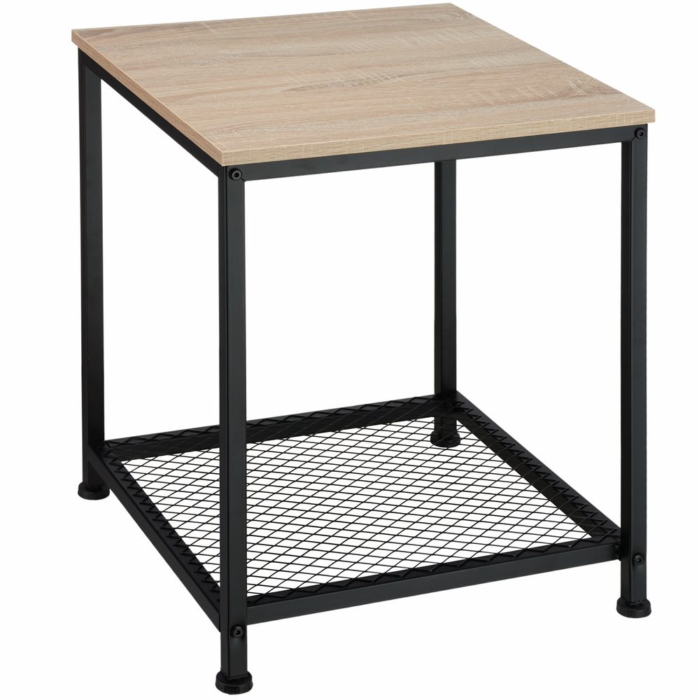 tectake 404207 odkládací stolek derby 45,5x45,5x55,5cm - Industrial světlé dřevo, dub Sonoma - Industrial světlé dřevo