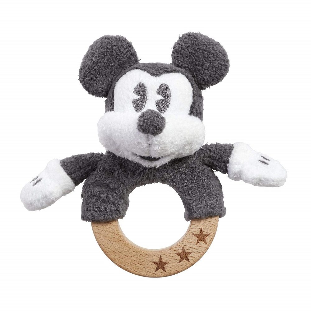 Rainbow Design Limited Rainbow Dřevěné/plyšové chrastítko Mickey Mouse