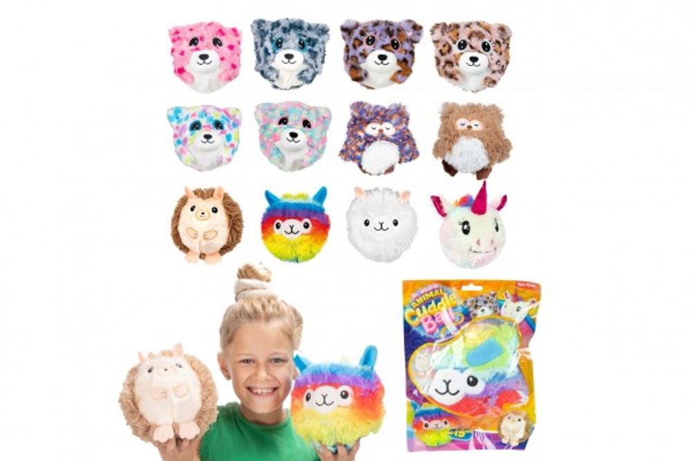 Teddies Míček zvířátko nafukovací plyš 15cm mix druhů v sáčku 12m+