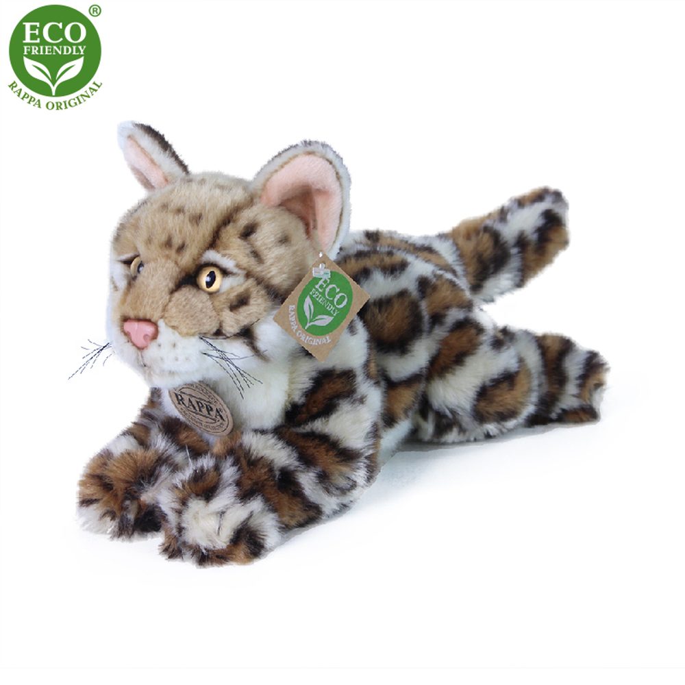 RAPPA Plyšový ocelot ležící 25 cm ECO-FRIENDLY