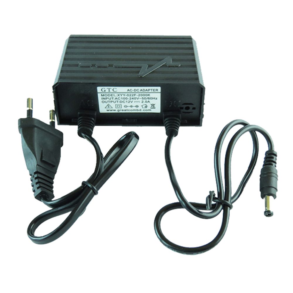 Napájecí venkovní síťový adaptér AC / DC 12V 2A pro CCTV kamery