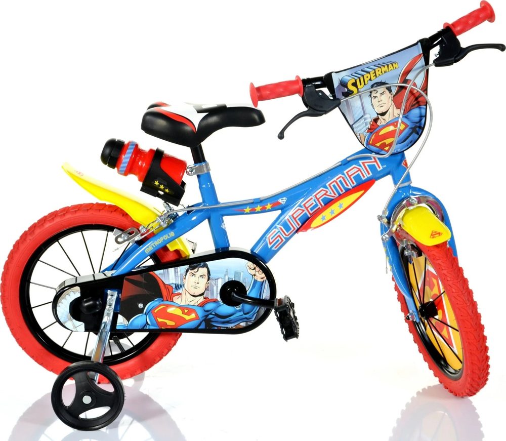 DINO Bikes - Dětské kolo 14" 614-SM- Superman