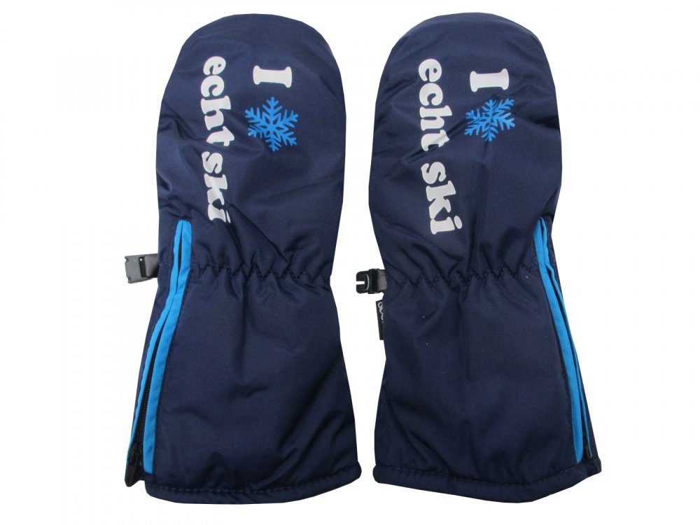Echt Sport Dětské zimní lyžařské rukavice palčáky Echt C083 tm.modrá - Velikost: M