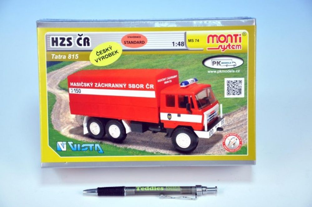 Vista Stavebnice Monti 74 Tatra 815 hasiči ČR 1:48 v krabici 22x15x6cm