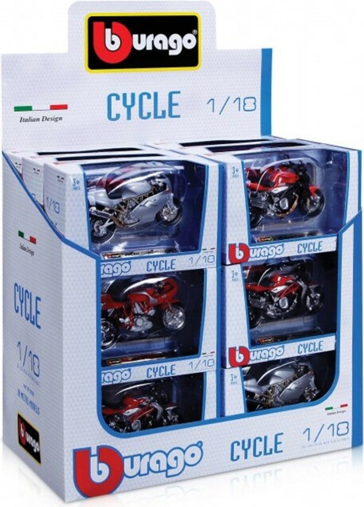 Bburago 2020 Bburago ASST 1:18 Motorcycle (2 x 18 DISPLAY) 36ks