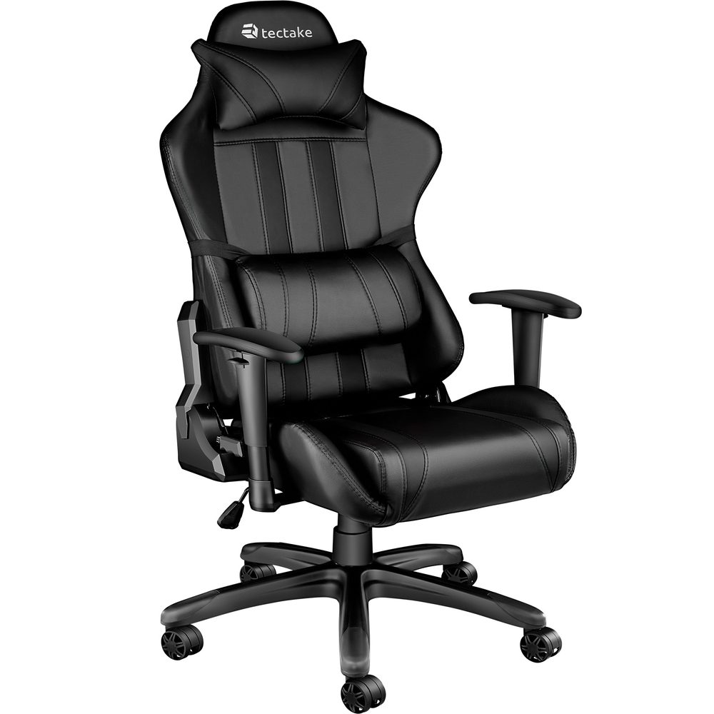 tectake 402030 kancelářská židle racing - černá - černá