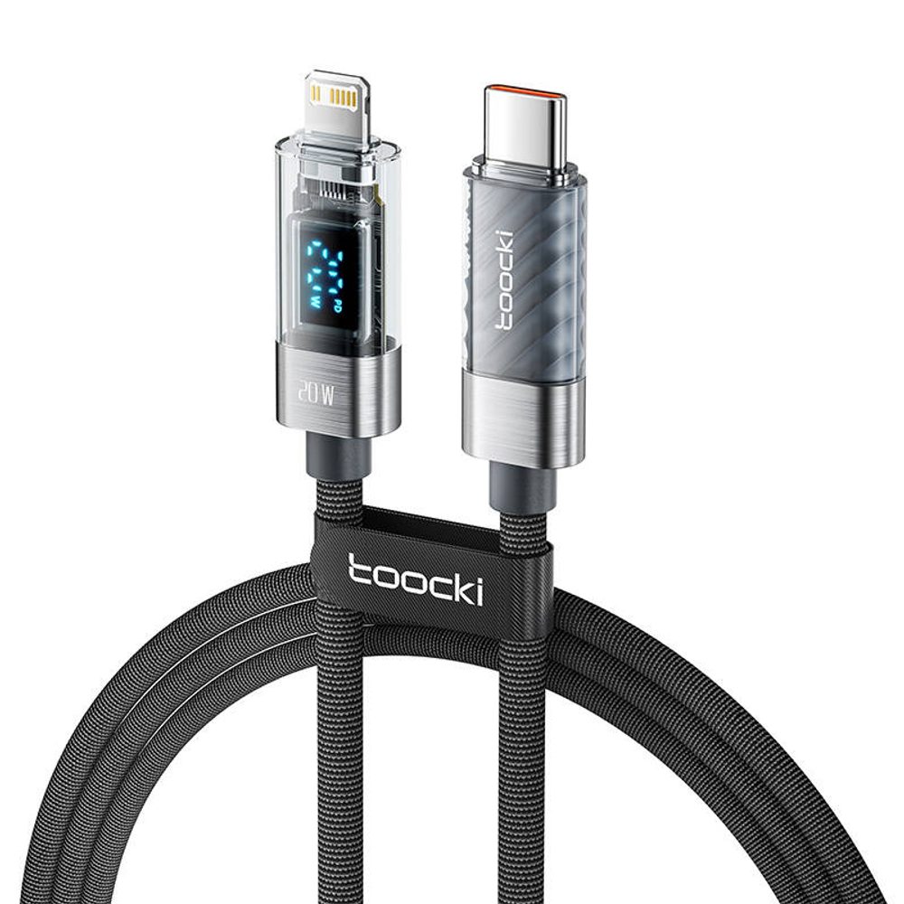 Toocki Nabíjecí kabel Toocki C-L, 1m, 20W (šedý)