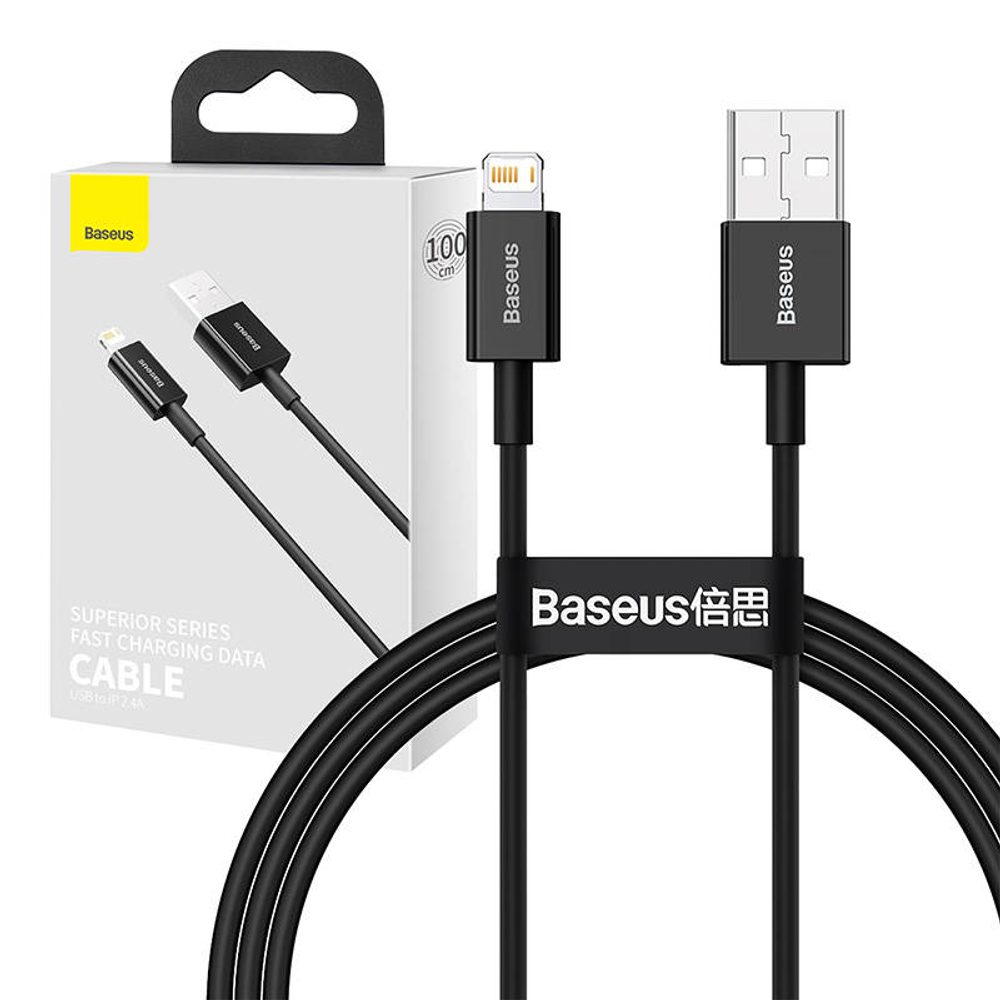 Baseus Kabel USB na iP 2,4A 1m (černý)