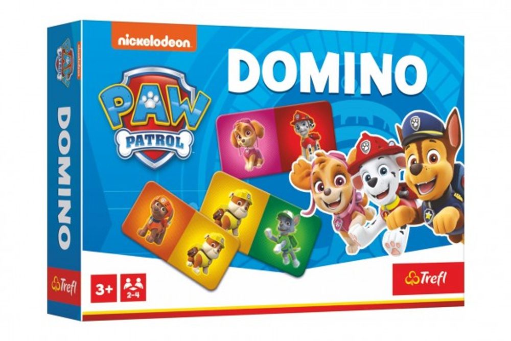 Trefl Domino papírové Tlapková patrola/Paw Patrol 21 kartiček společenská hra v krabici 21x14x4cm