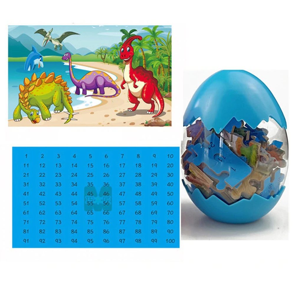 Popron.cz Dinosauří puzzle - modré