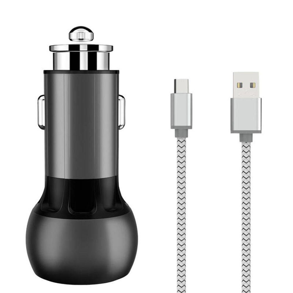 LDNIO C503Q 2USB nabíječka do auta + kabel USB-C