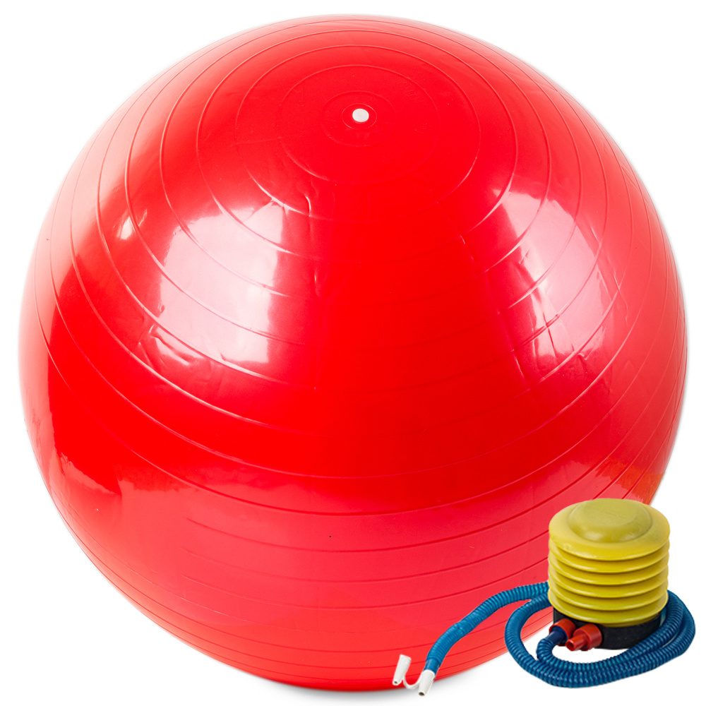Verk Group Rehabilitační fitness míč s pumpou, červený 65 cm