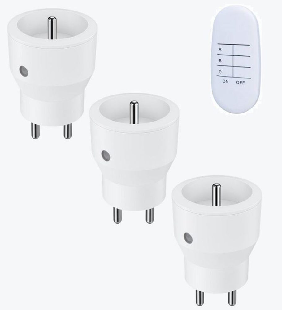 Popron.cz Dálkově ovládaná zásuvka - set 3ks +1 x 3-kanálový D.O.