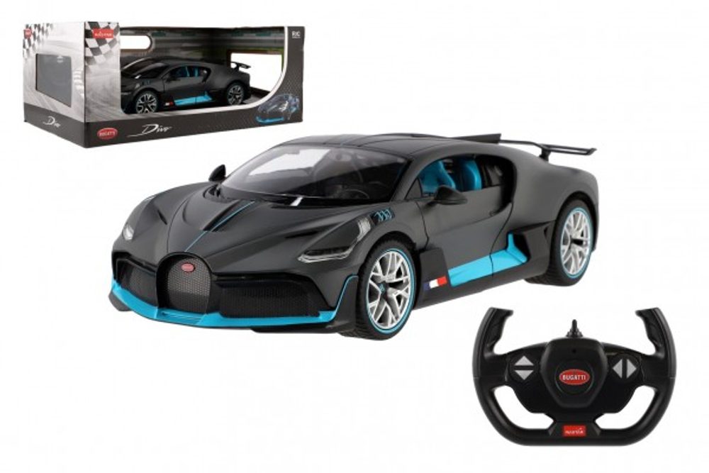 Teddies Auto RC Buggatti Divo šedé plast 32cm 2,4GHz na dálk. ovládání na baterie v krabici 43x18x25cm