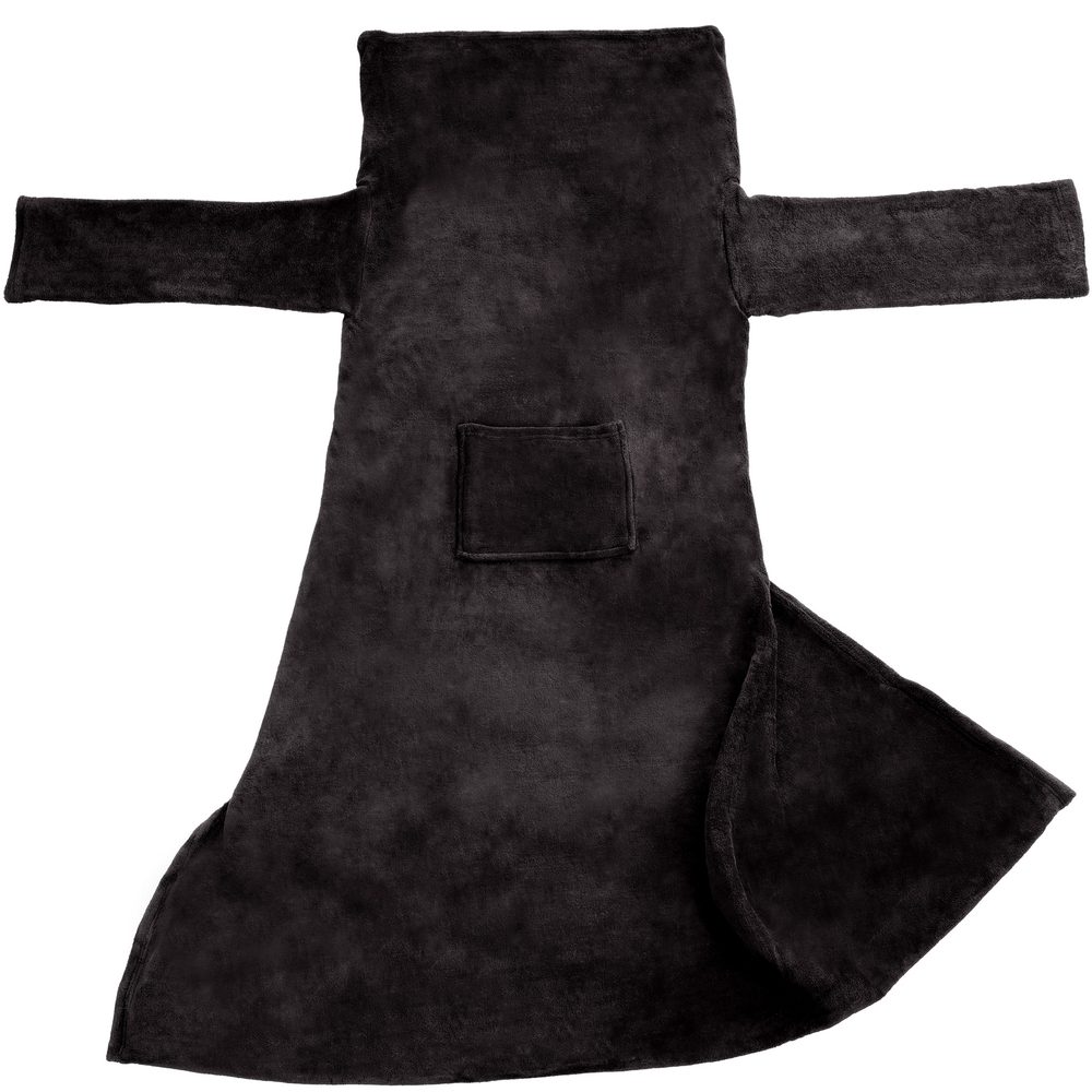 tectake 403038 2 deky s rukávy - černá - černá