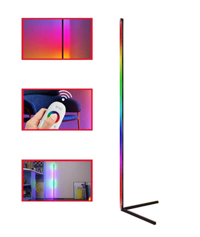 Popron.cz Stojací Bluetooth lampa s RGB LED diodami 20W - 140 cm