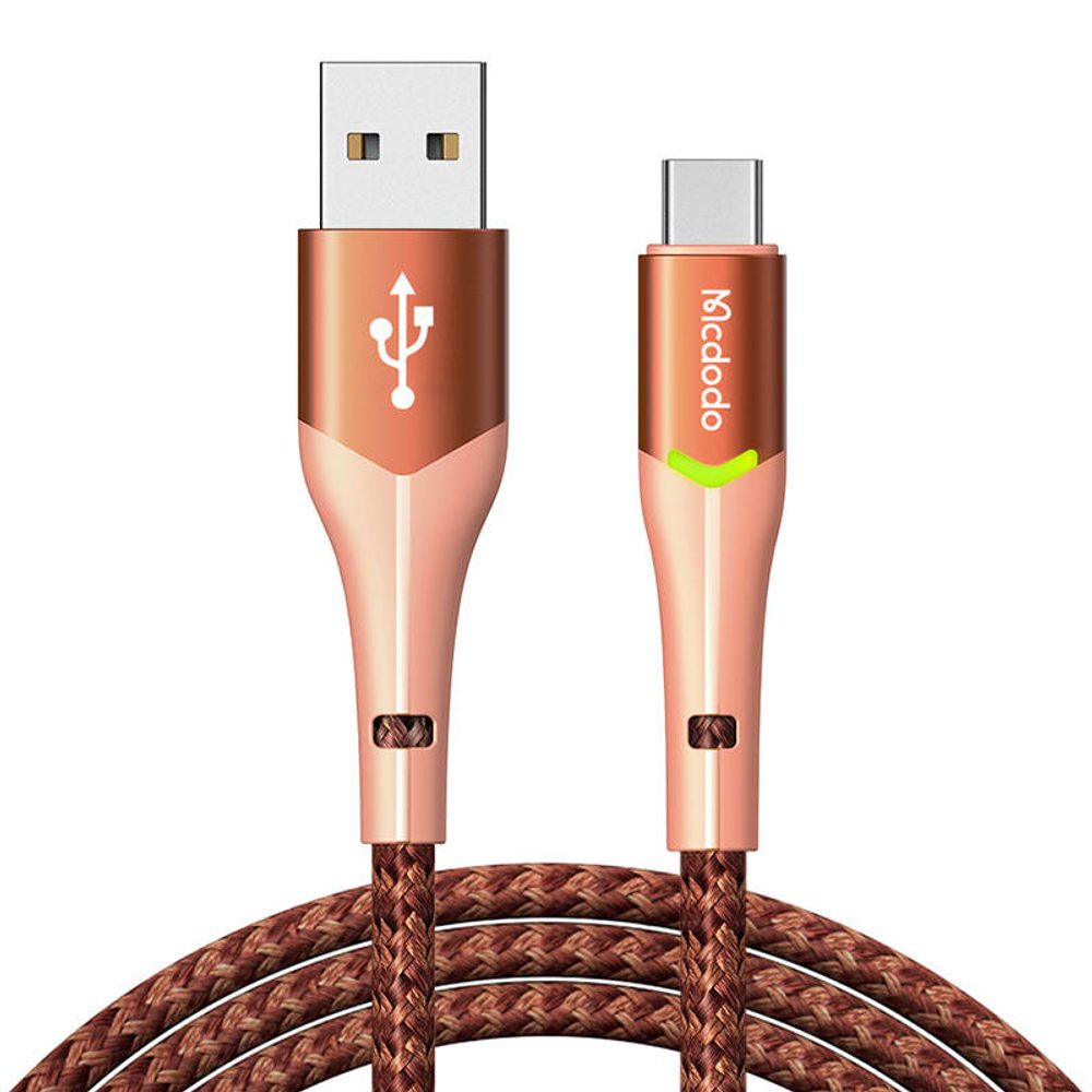 Mcdodo Kabel USB na USB-C Mcdodo Magnificence CA-7962 LED, 1m (oranžový)