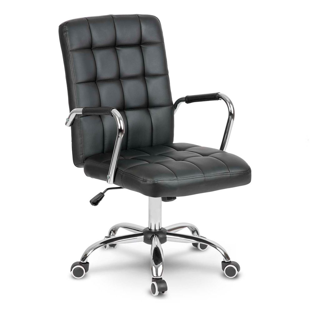 Sofotel Černá kožená kancelářská židle Benton