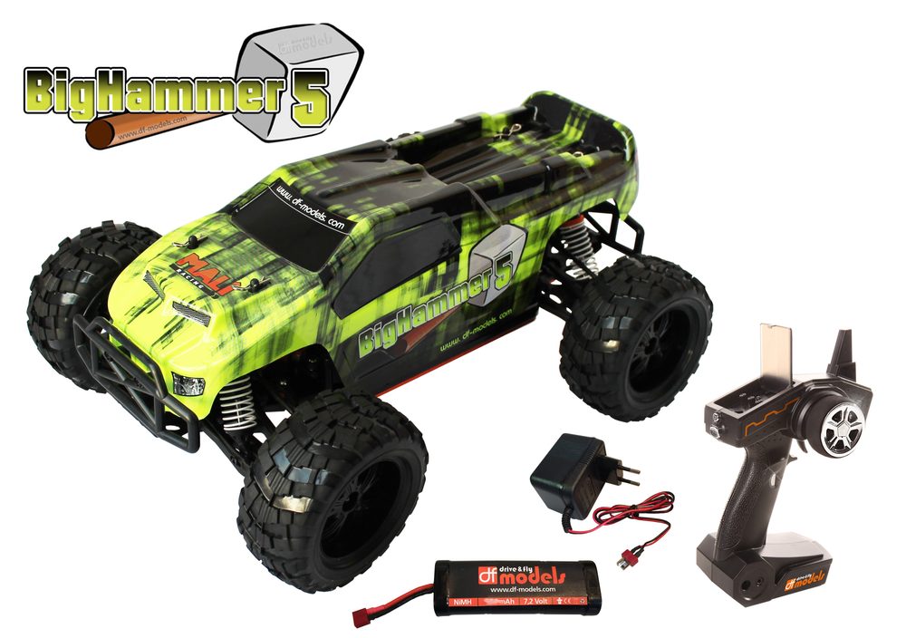 DF models RC auto Big Hammer 5 1:10 XL žlutá