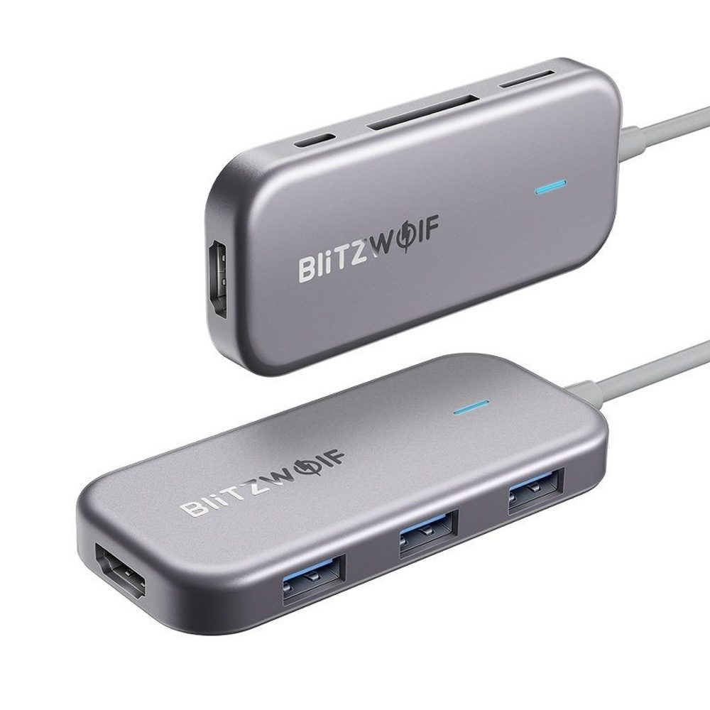 7In1 Blitzwolf Bw-Th5 Hub Usb-C To 3Xusb 3.0, Hdmi, Usb-C Pd, Sd, Microsd