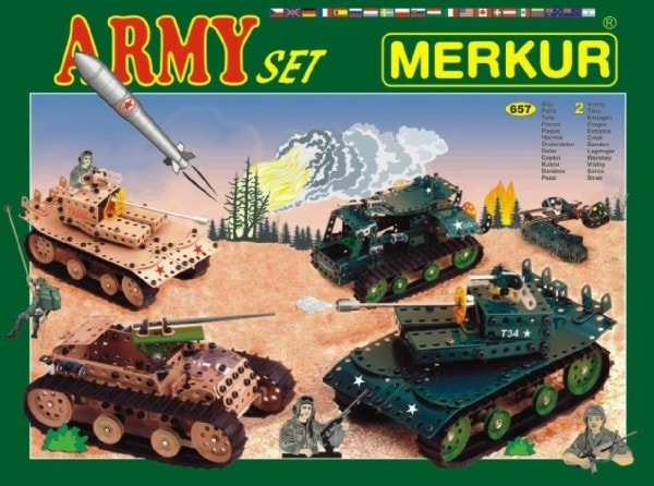Popron.cz Stavebnice MERKUR Army Set 657ks 2 vrstvy