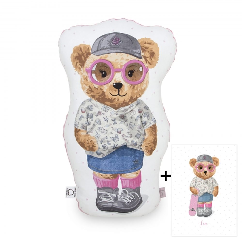 Ceba Baby Mazlící polštářek Fluffy Puffy Lea 50cm + plakát zdarma