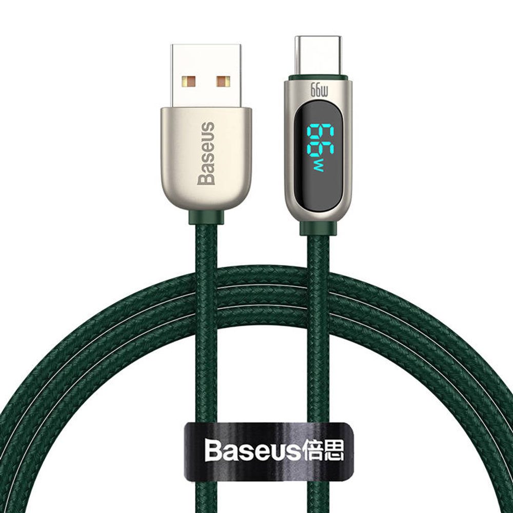 Baseus Kabel displeje USB k Type-C, 66W, 1m (zelený)