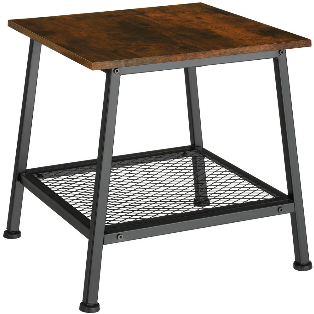 tectake 404267 odkládací stolek bedford 45,5x45x47cm - Industriální dřevo tmavé, rustikální - Industriální dřevo tmavé