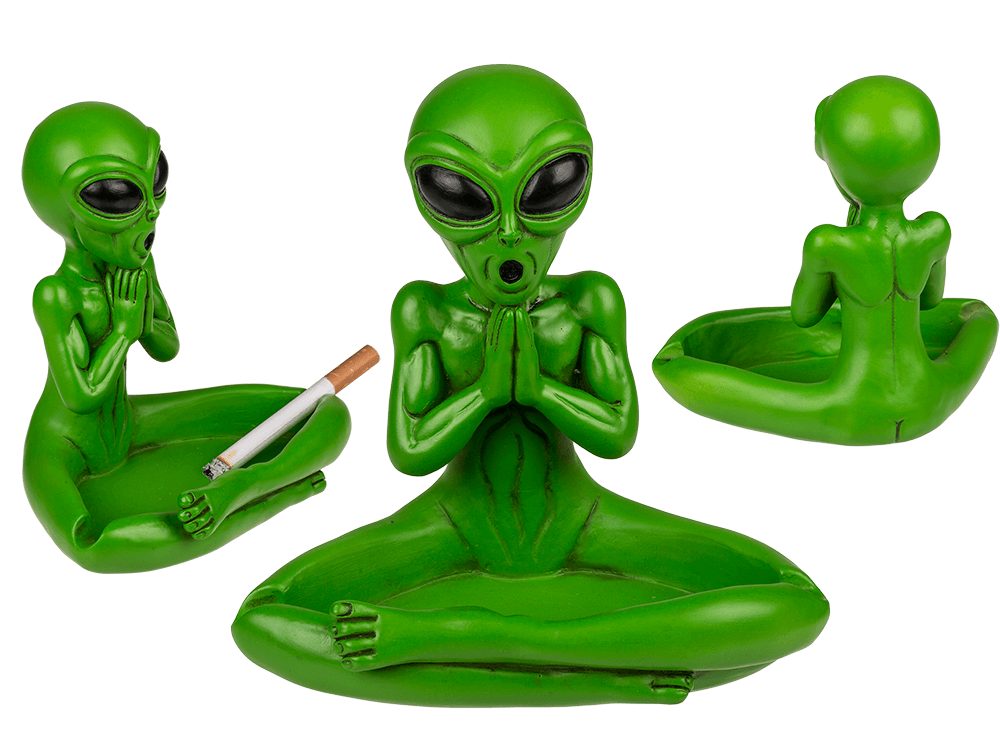 Popron.cz Popelník, Yoga Alien, cca 13,5 cm,