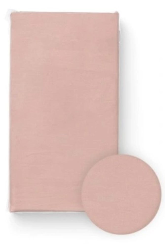 BocioLand Prostěradlo do postýlky, bavlna, růžové, 120 x 60 cm