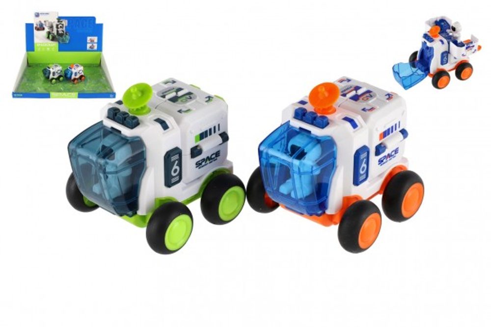 Teddies Auto vesmírné plast 8x9cm na setrvačník 2 barvy 12ks v boxu