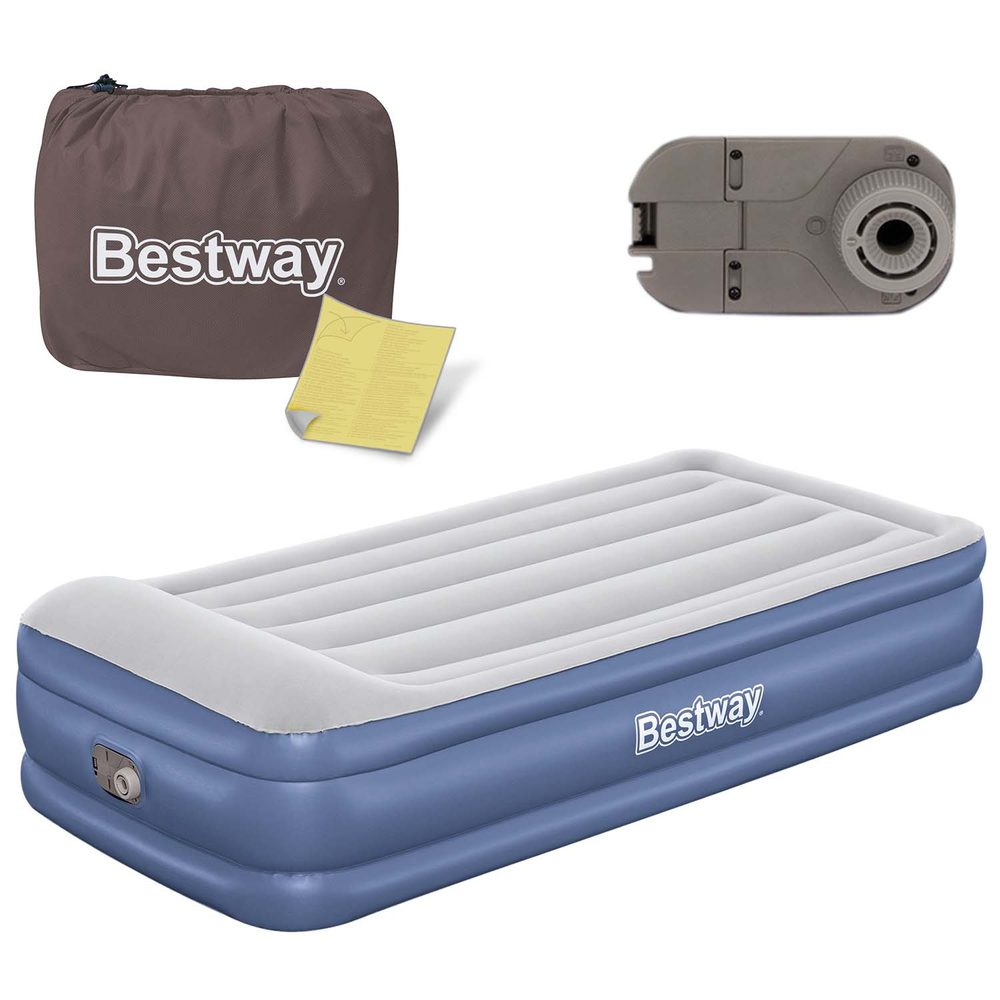 Bestway Velurová matracová postel 191 x 97 x 46 cm Bestway 67628