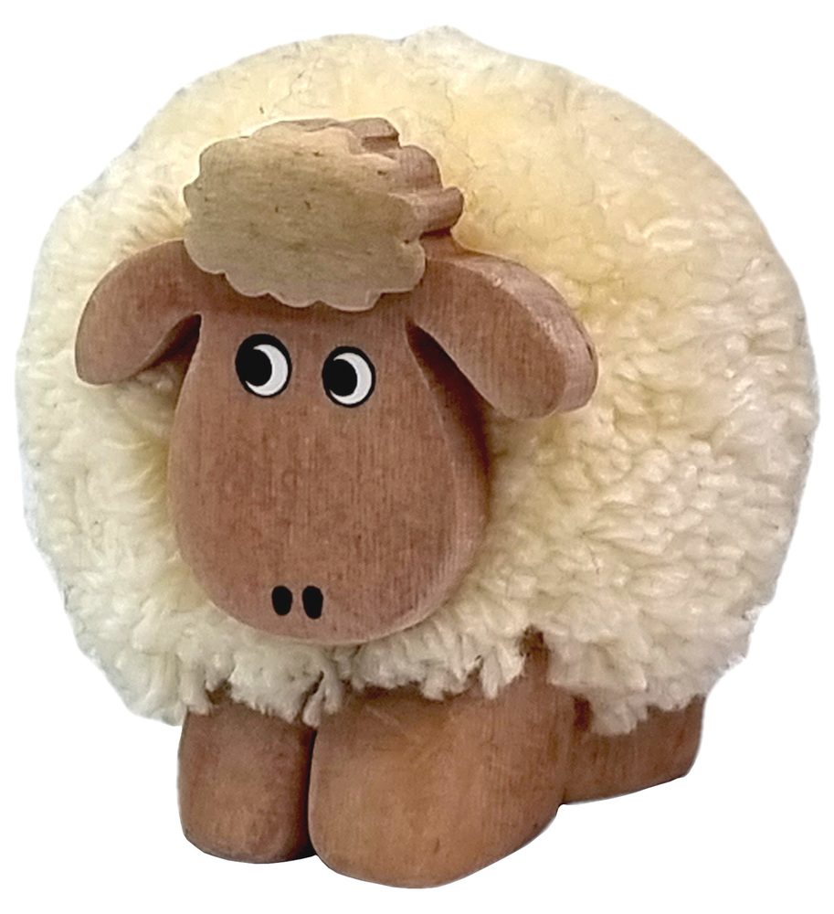 Dvěděti Dřevěná figurka XL pompom Ovce