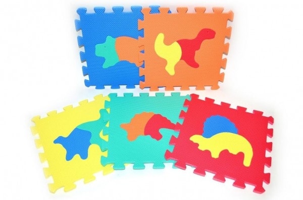 Wiky Pěnové puzzle Dinosauři 30x30cm 10ks v sáčku