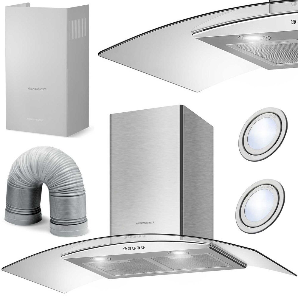 Berdsen Komínový odsavač par 90 cm Berdsen BT-223 INOX